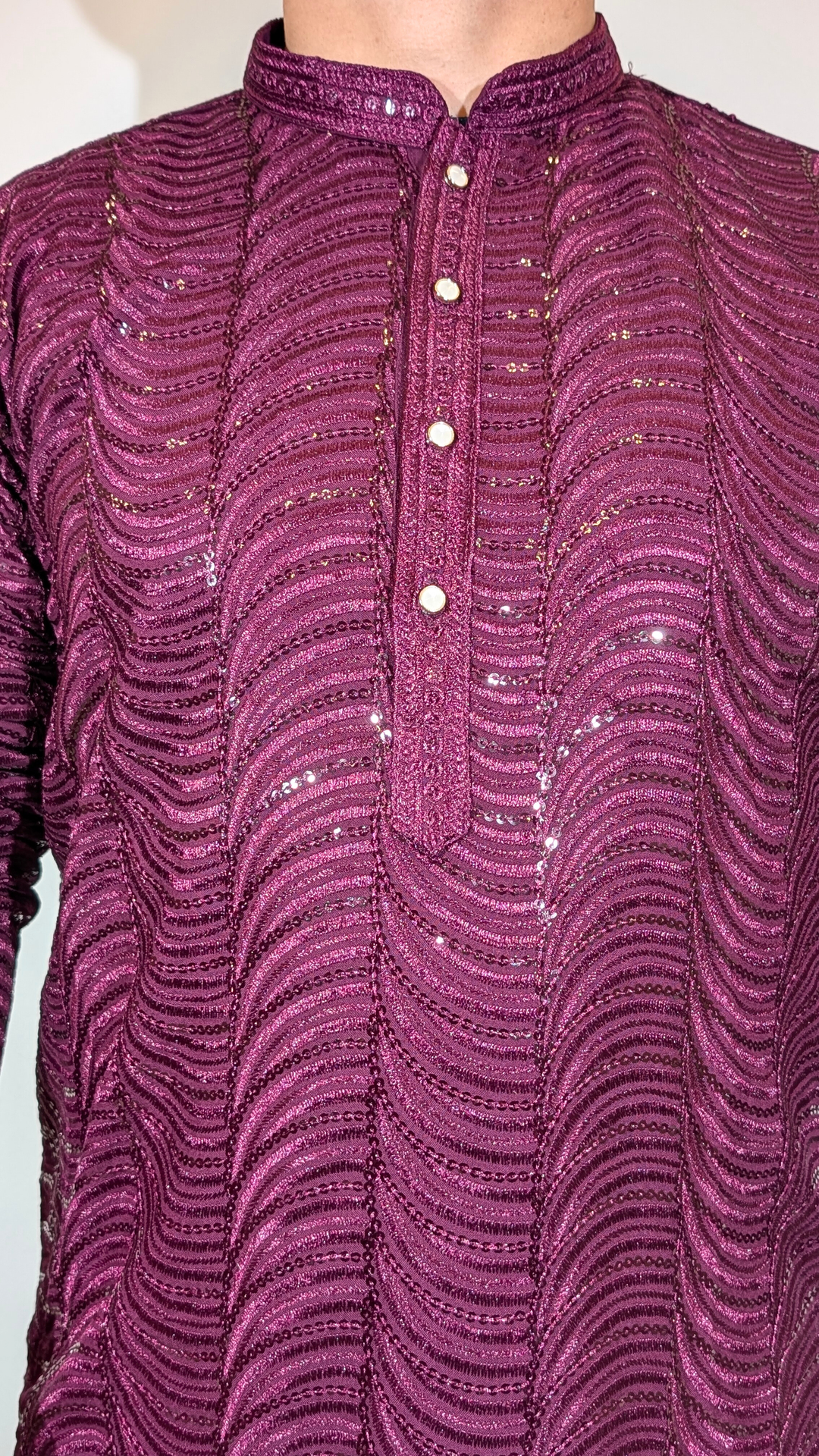 Dark Purple Sequence Kurta