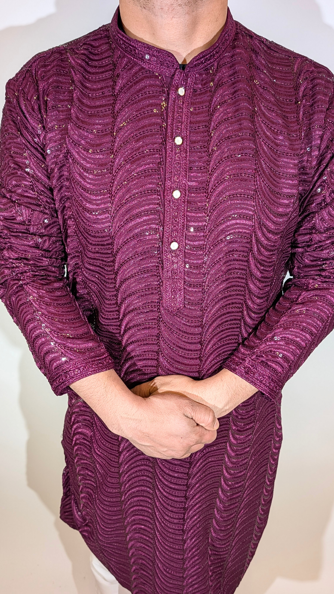 Dark Purple Sequence Kurta