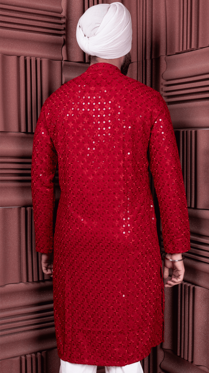 Maroon Sequence Kurta
