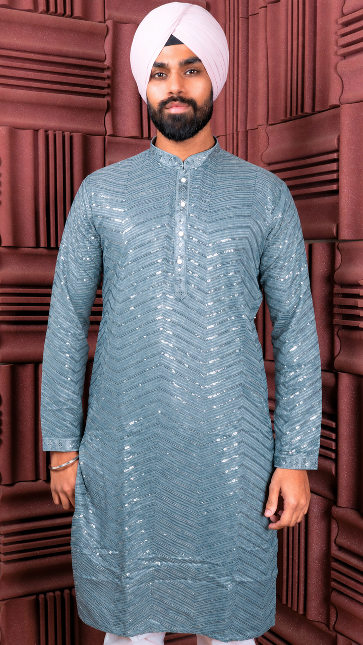 Blue Sequence Kurta