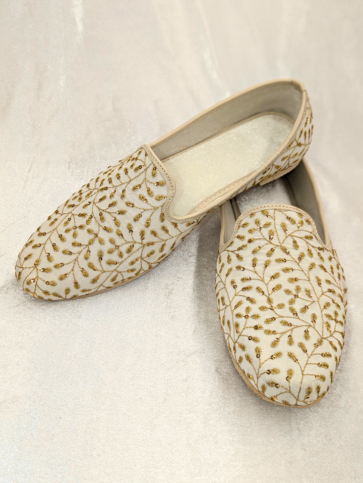 Cream Gold Men's Jutti