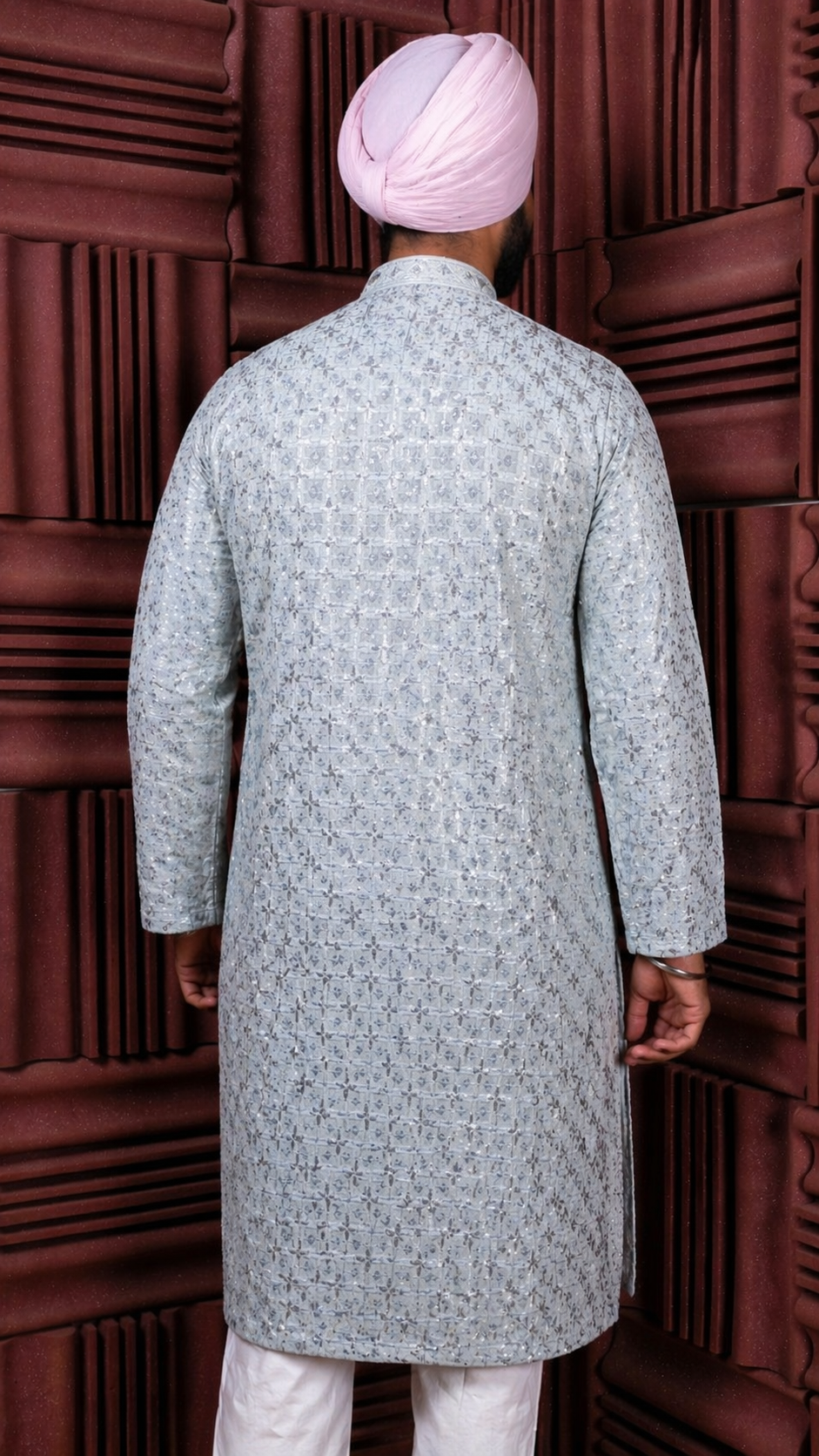 Light Grey Sequence Kurta
