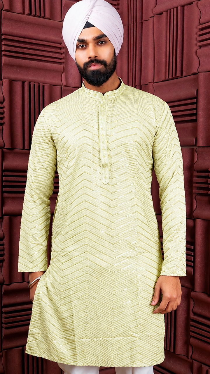Mint Green Sequence Kurta
