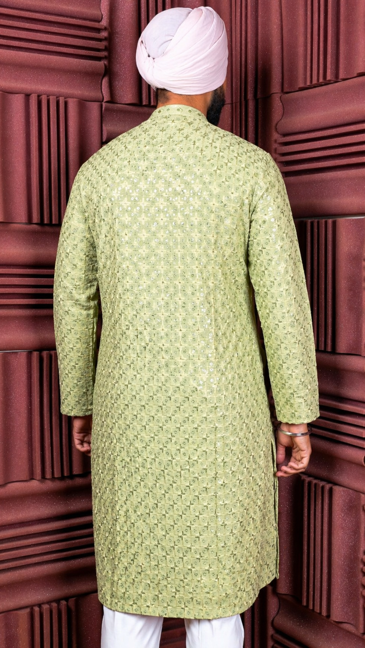 Light Green Sequence Kurta
