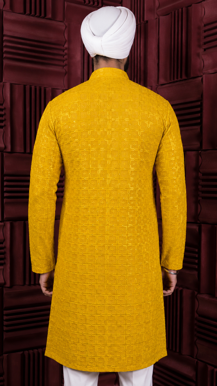 Yellow Sequence Kurta