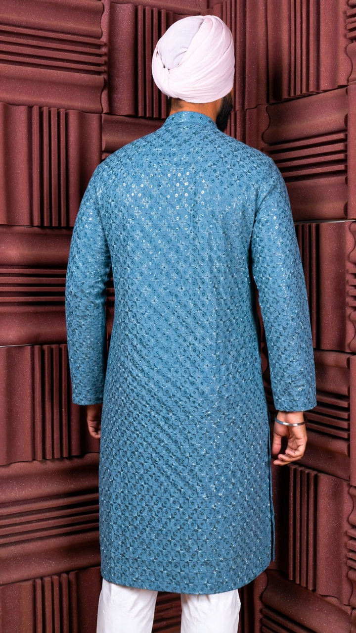 Blue Sequence Kurta