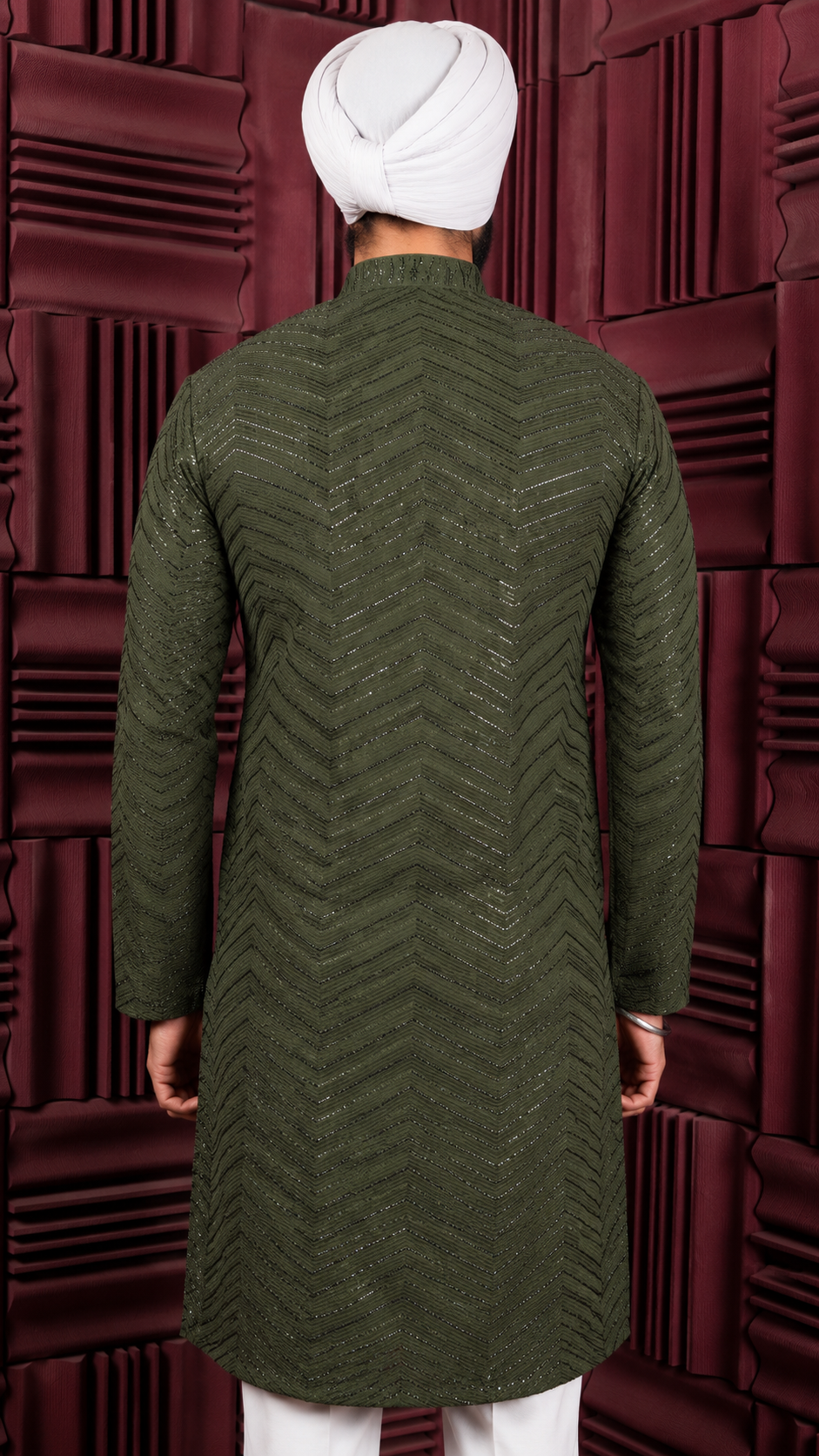 Green Sequence Kurta