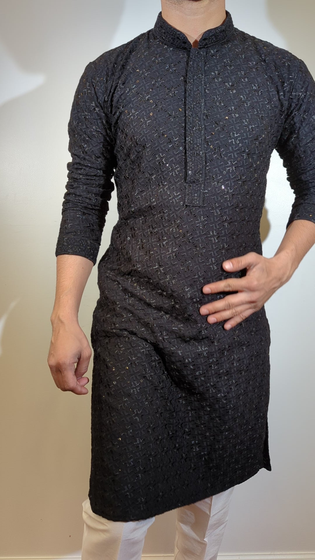 Black Chikan Kurta