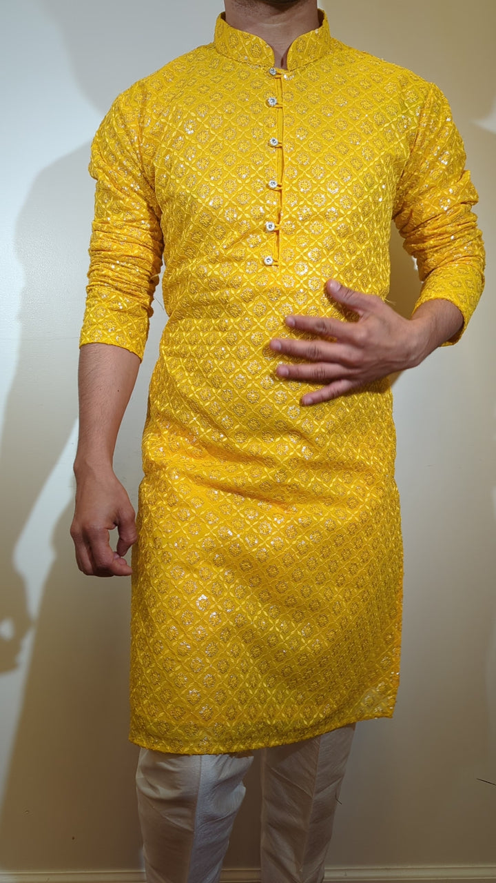 Yellow Fancy Kurta