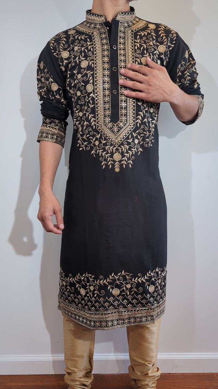 Black Designer Kurta