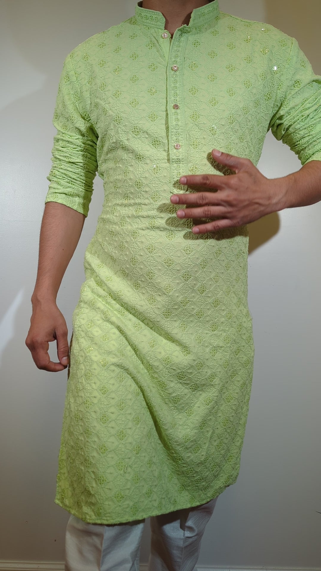 Light Green Chikan Kurta