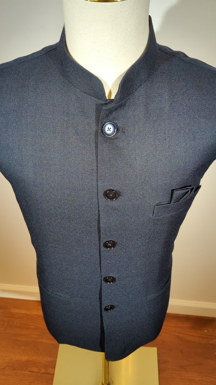 Navy Blue Fancy Vest