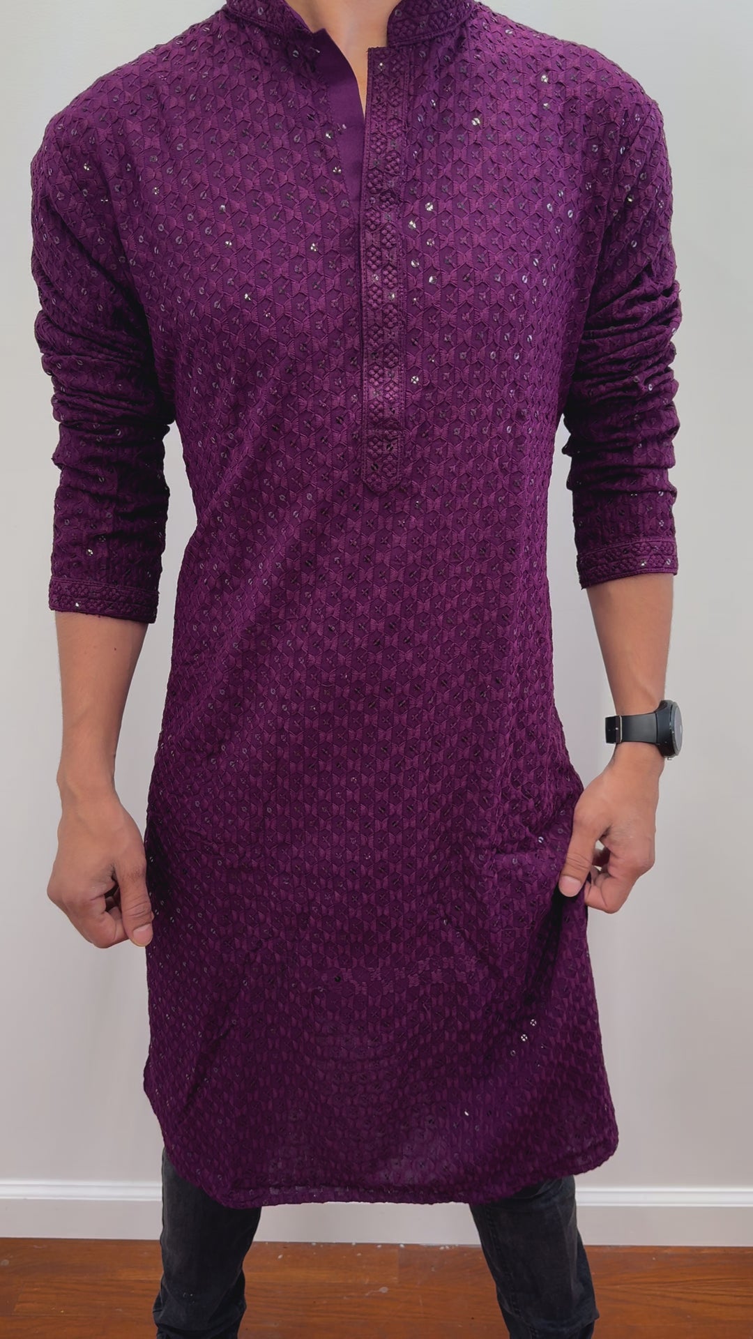 Wine Purple Fancy Kurta