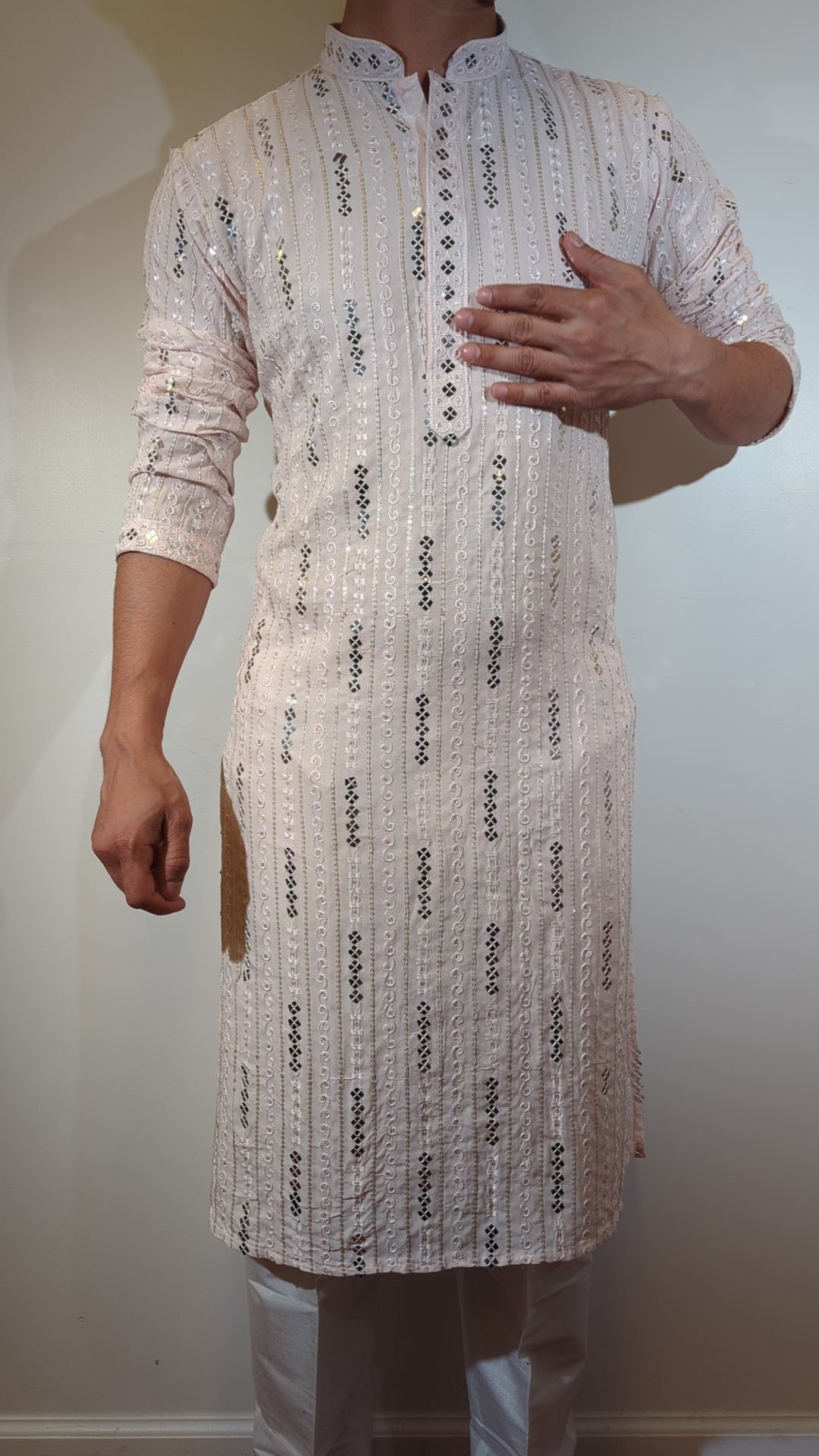 Mint Pink Designer Kurta