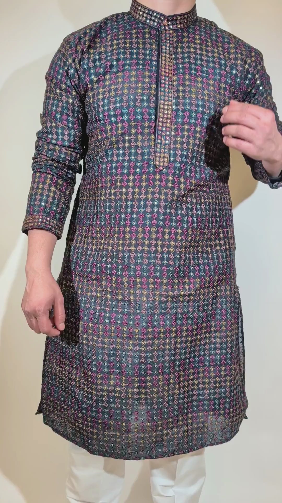 Blue Multi-Color Kurta