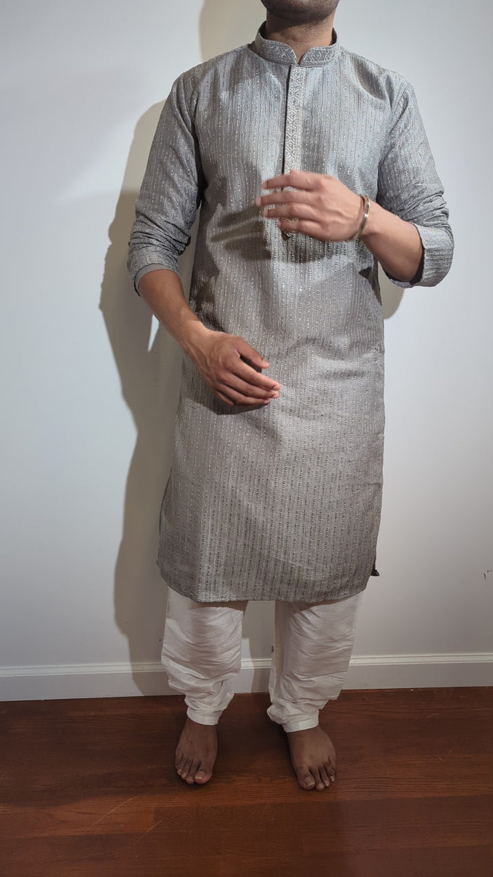 Light Grey Fancy Kurta