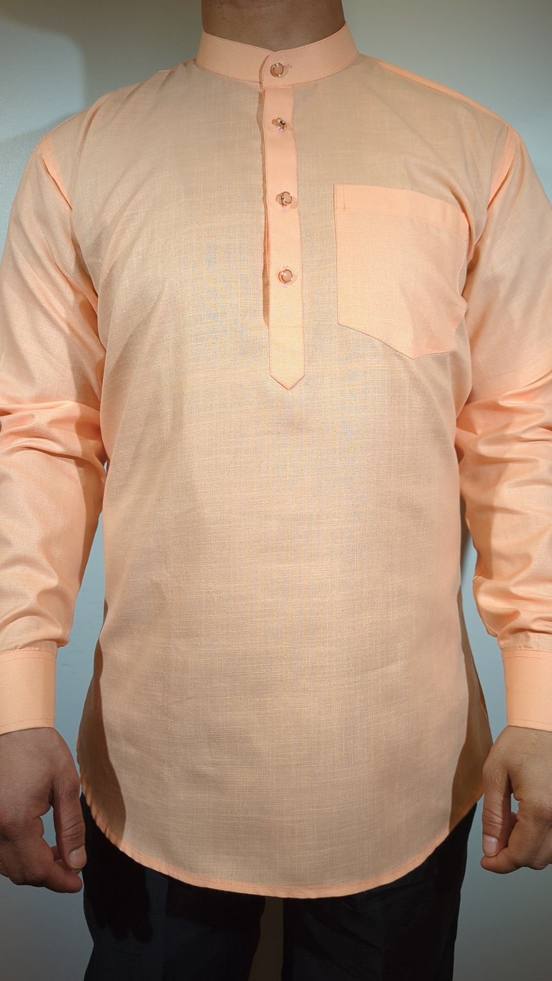 Light Peach Short Kurta