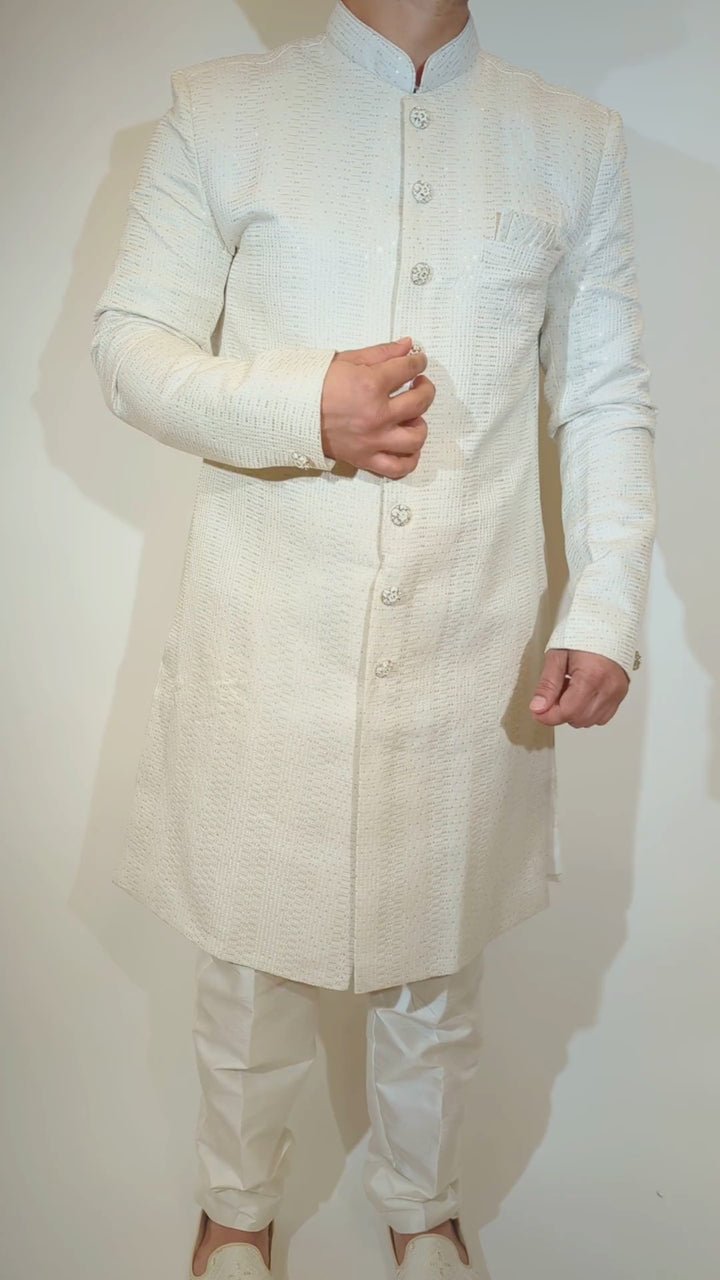 White Sherwani