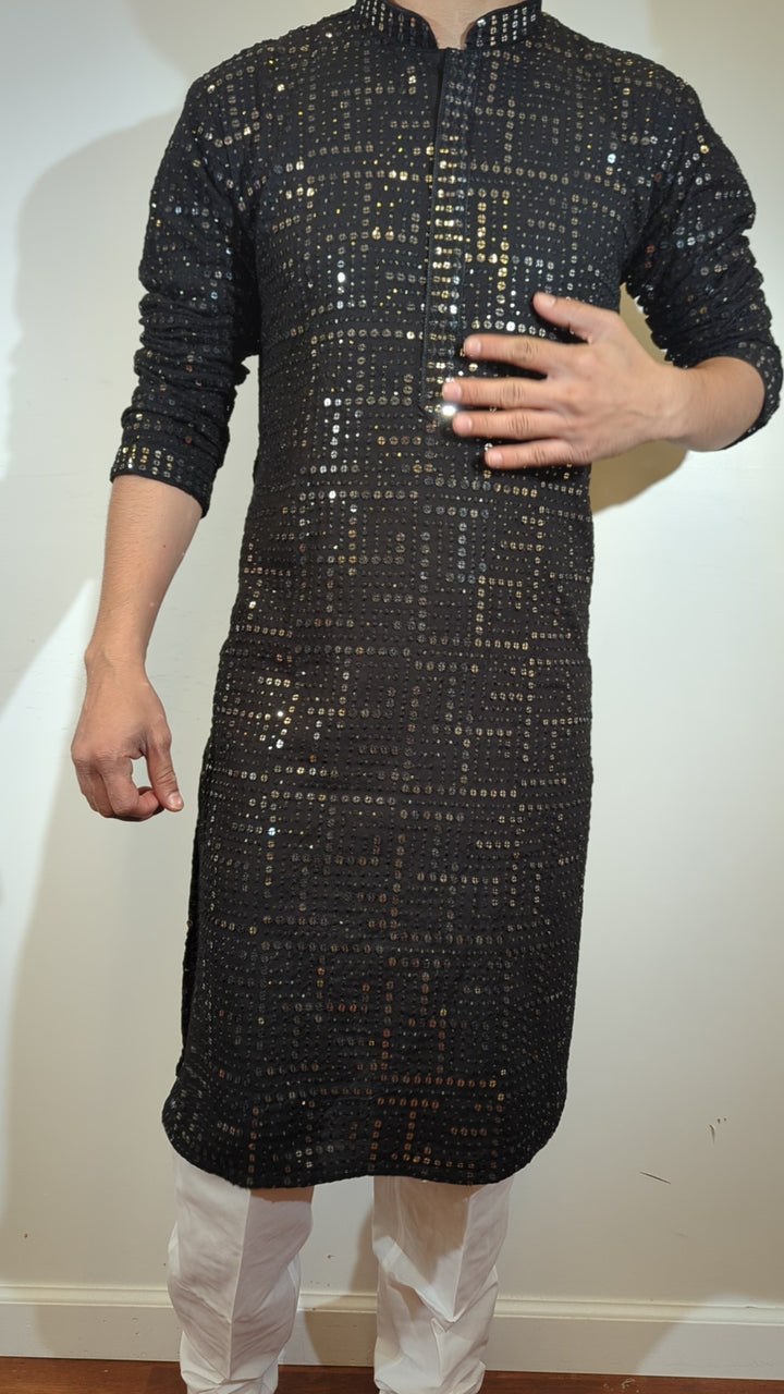 Black Designer Kurta