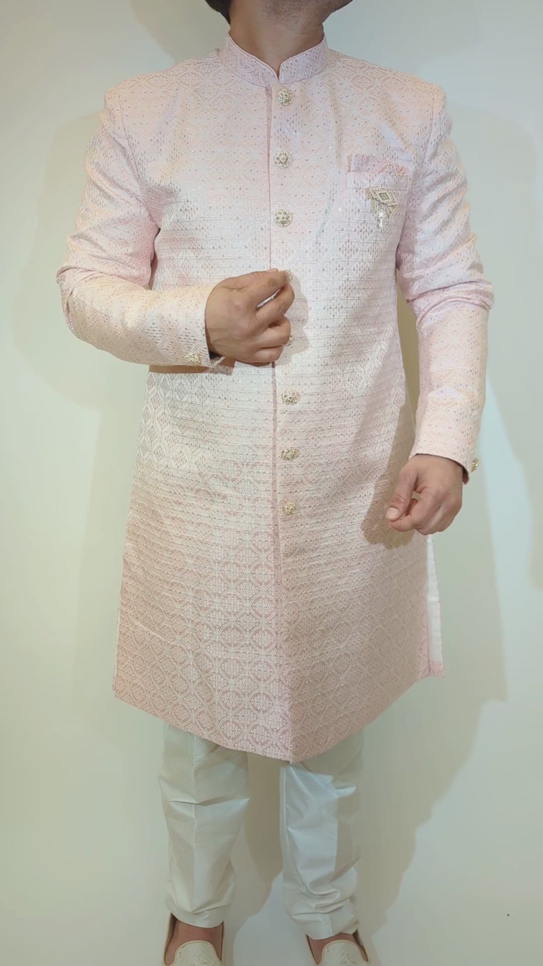 Pink Sherwani