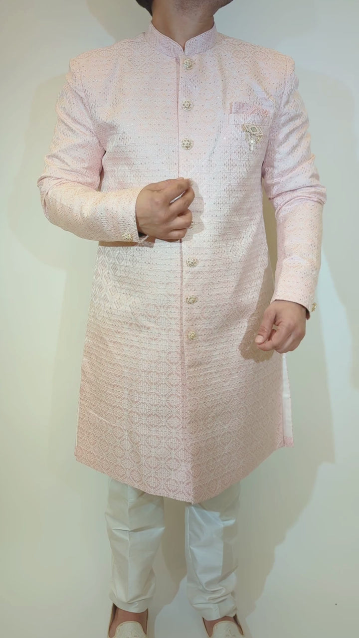 Pink Sherwani
