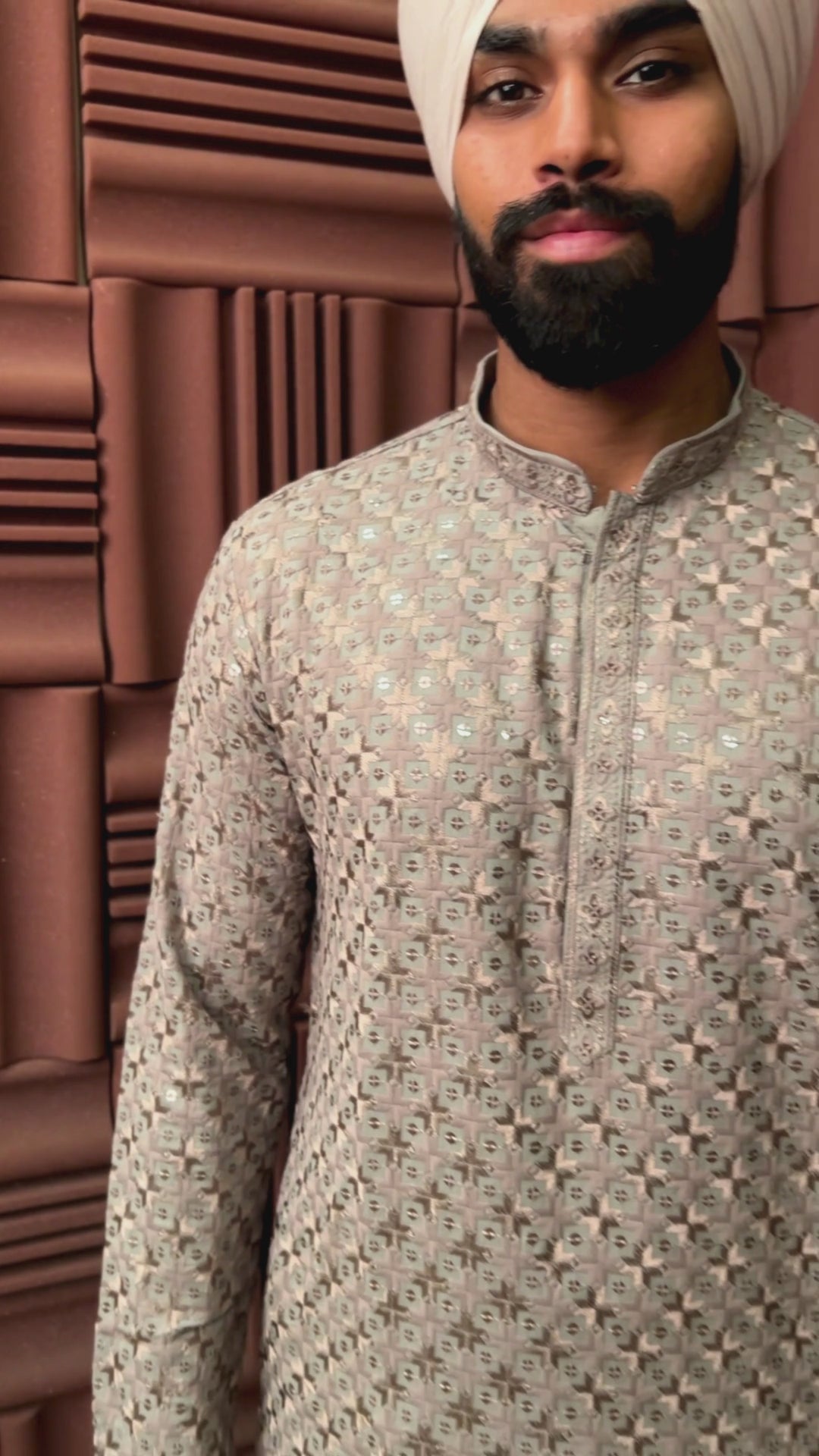 Beige Sequence Kurta