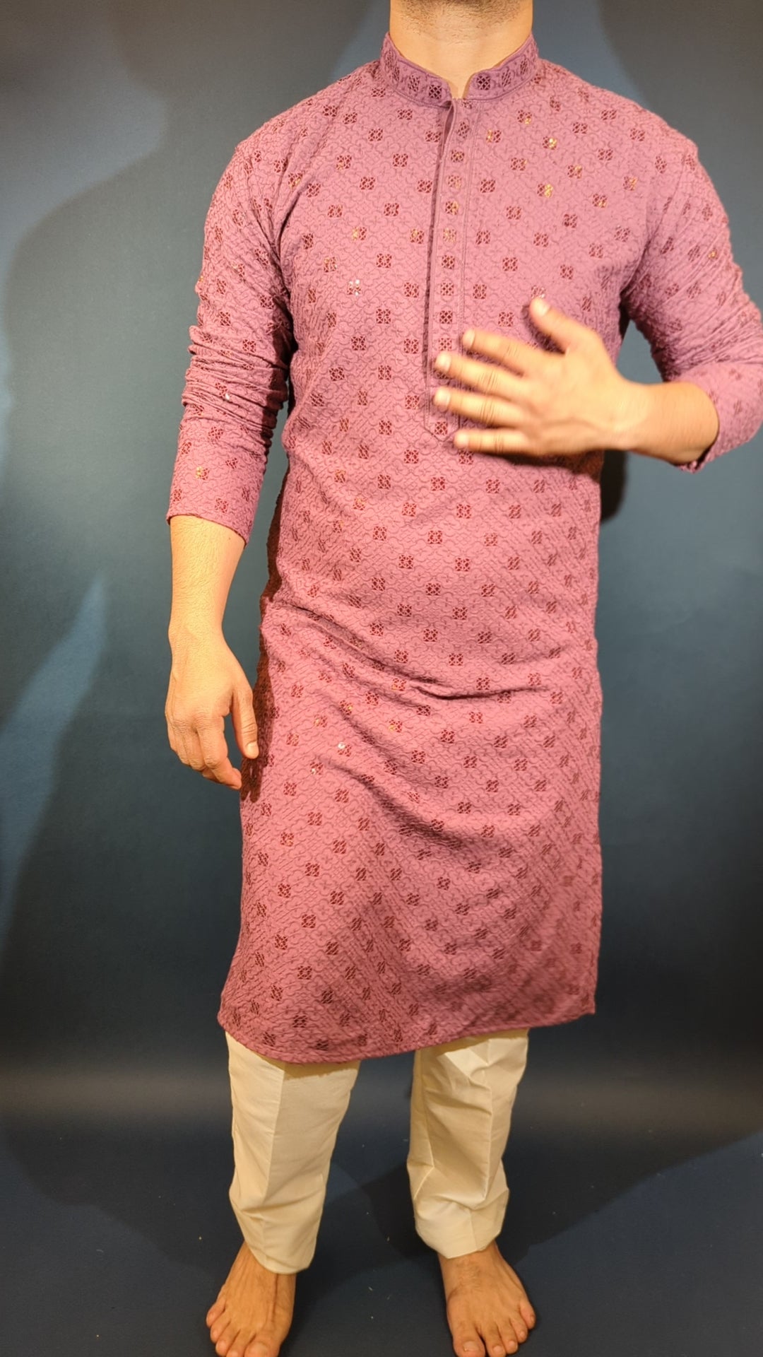 Blush Purple Sequin kurta