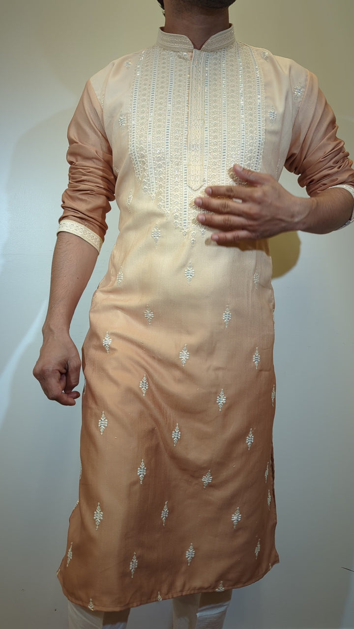 Peach Shades Fancy Kurta