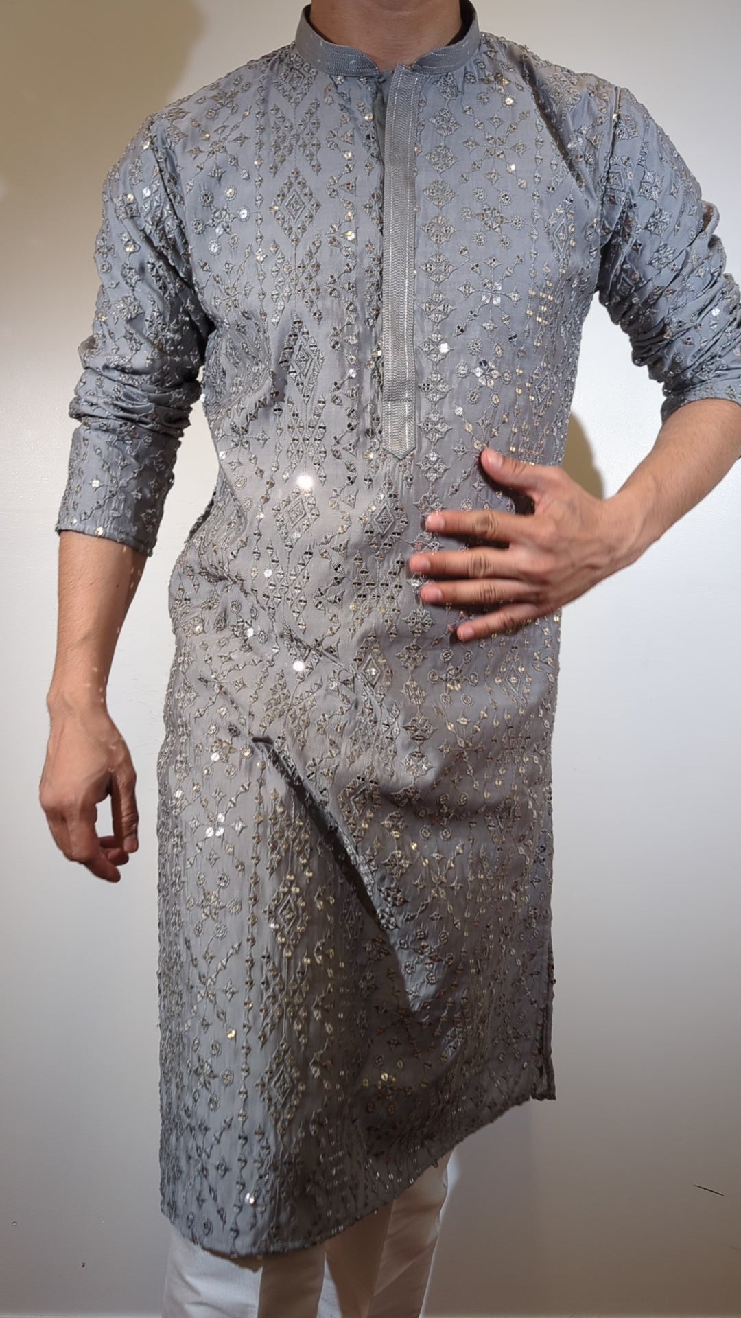 Grey Designer Kurta