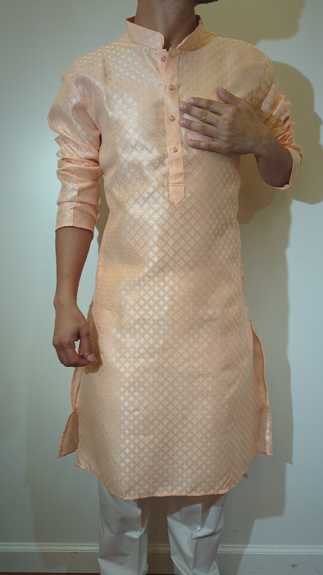 Light Peach Fancy Kurta