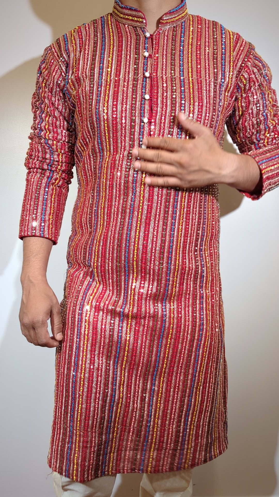 Red Fancy Kurta