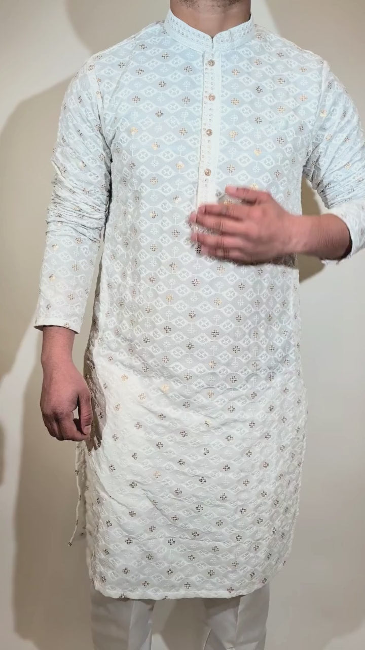White Sequin  Kurta