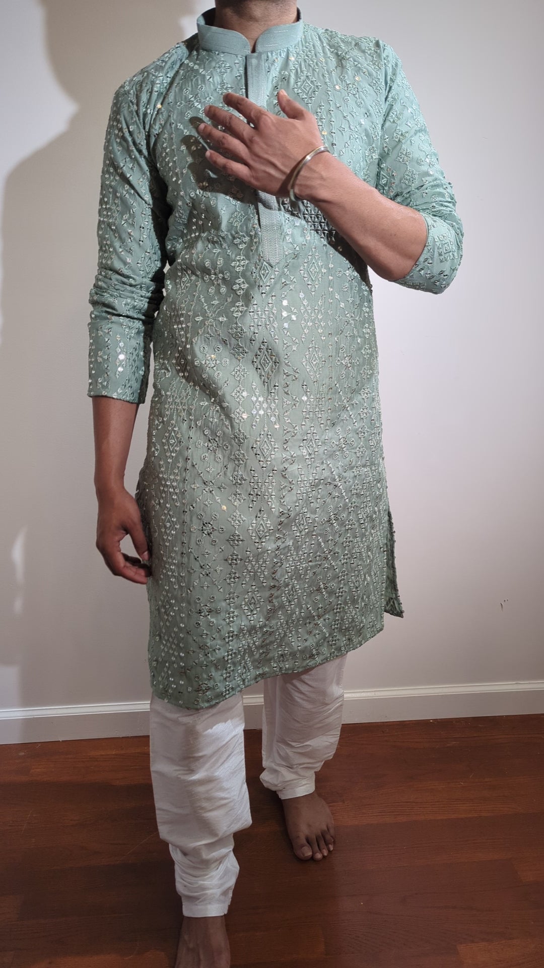 Blush Green Designer Kurta