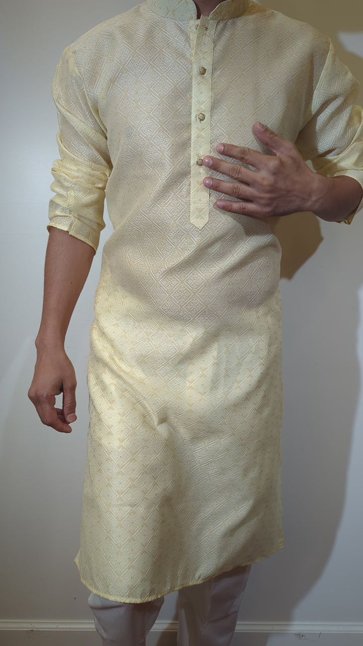 Pale Yellow Fancy Kurta