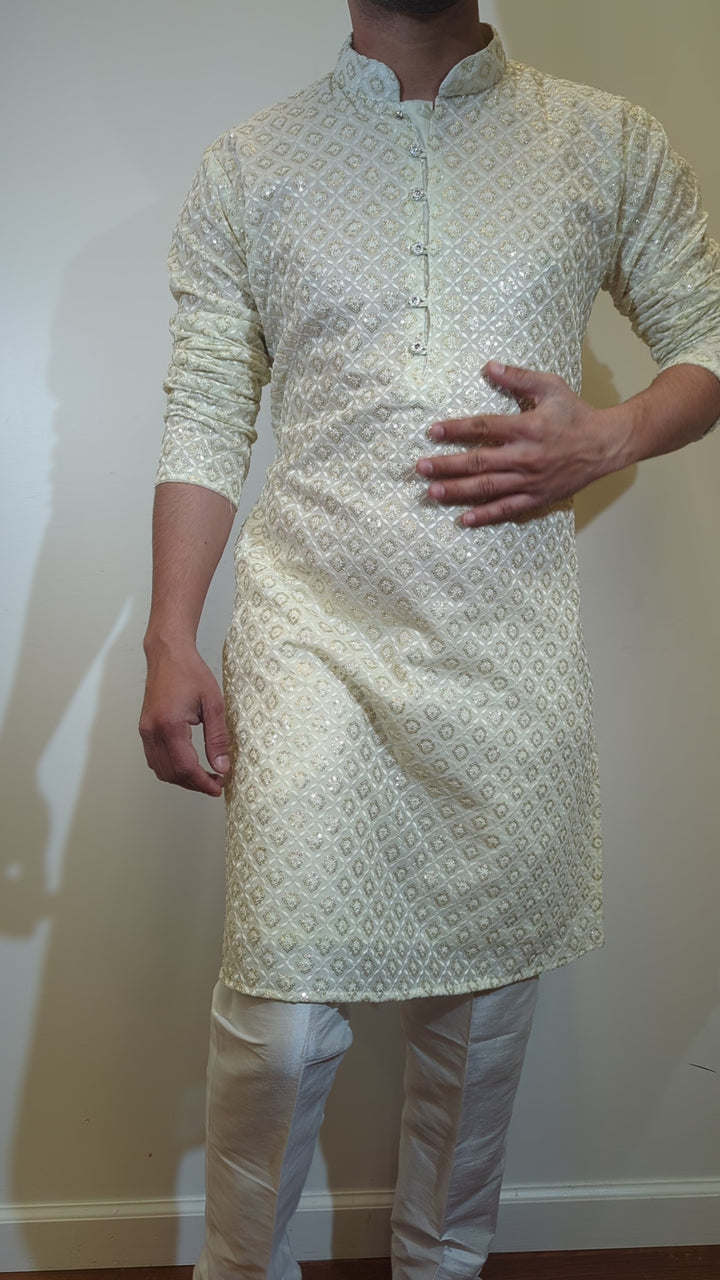 Cream Fancy Kurta