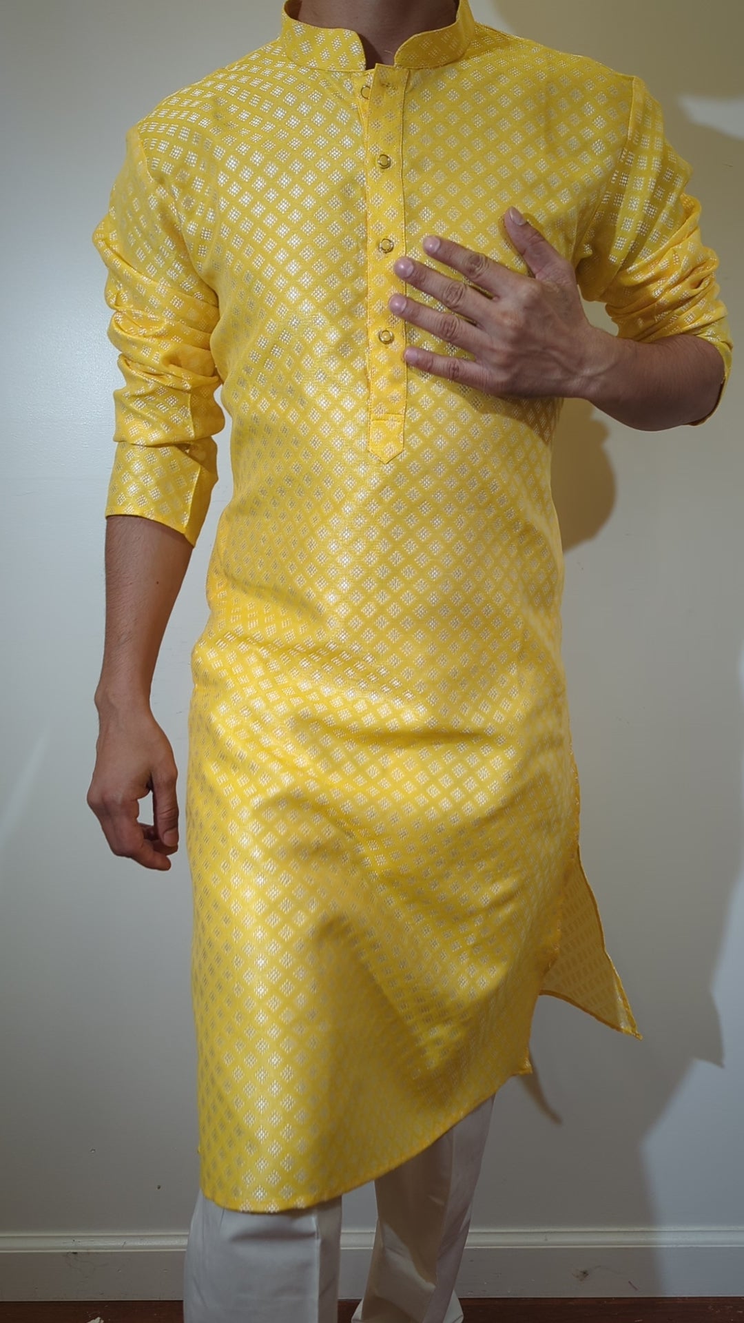 Light Yellow Fancy Kurta