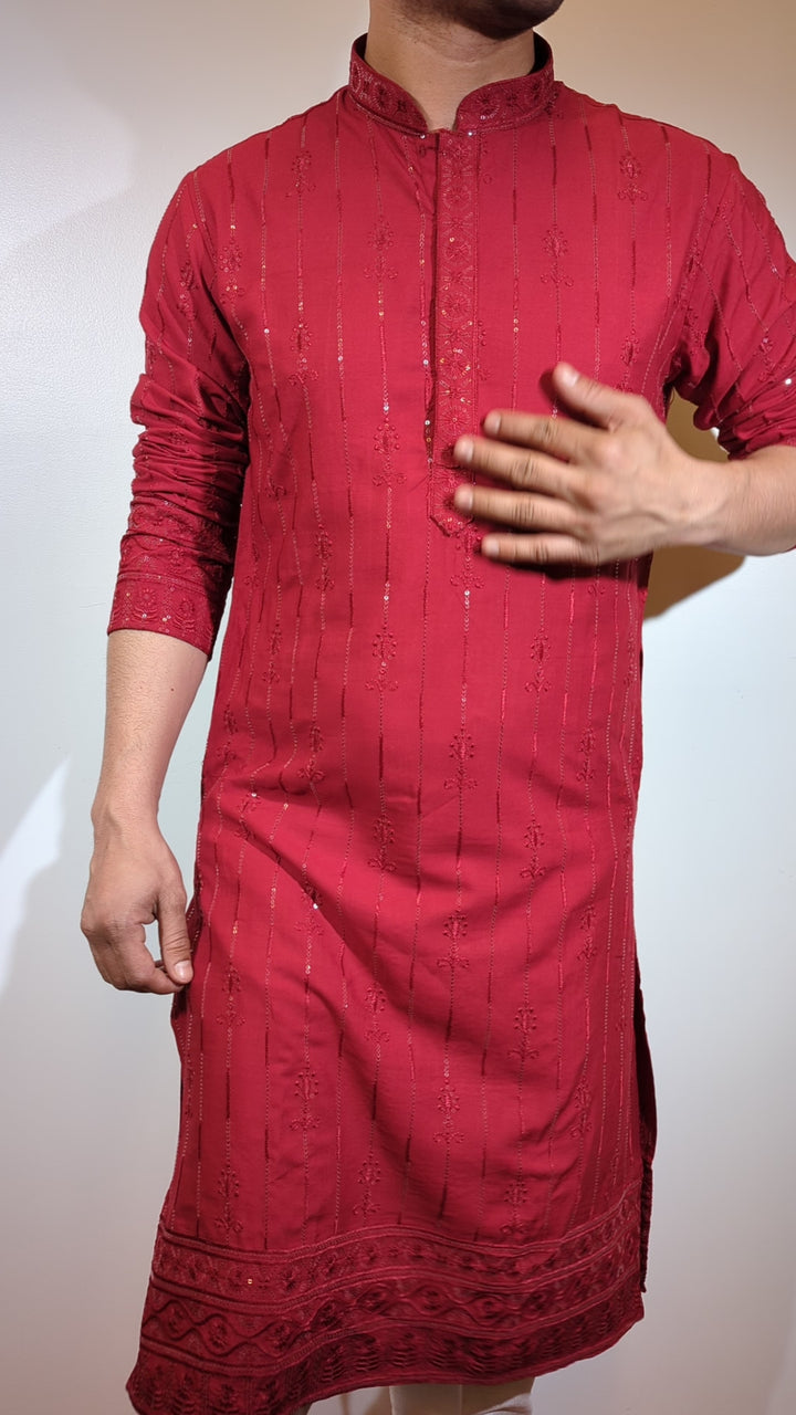 Red Fancy Kurta