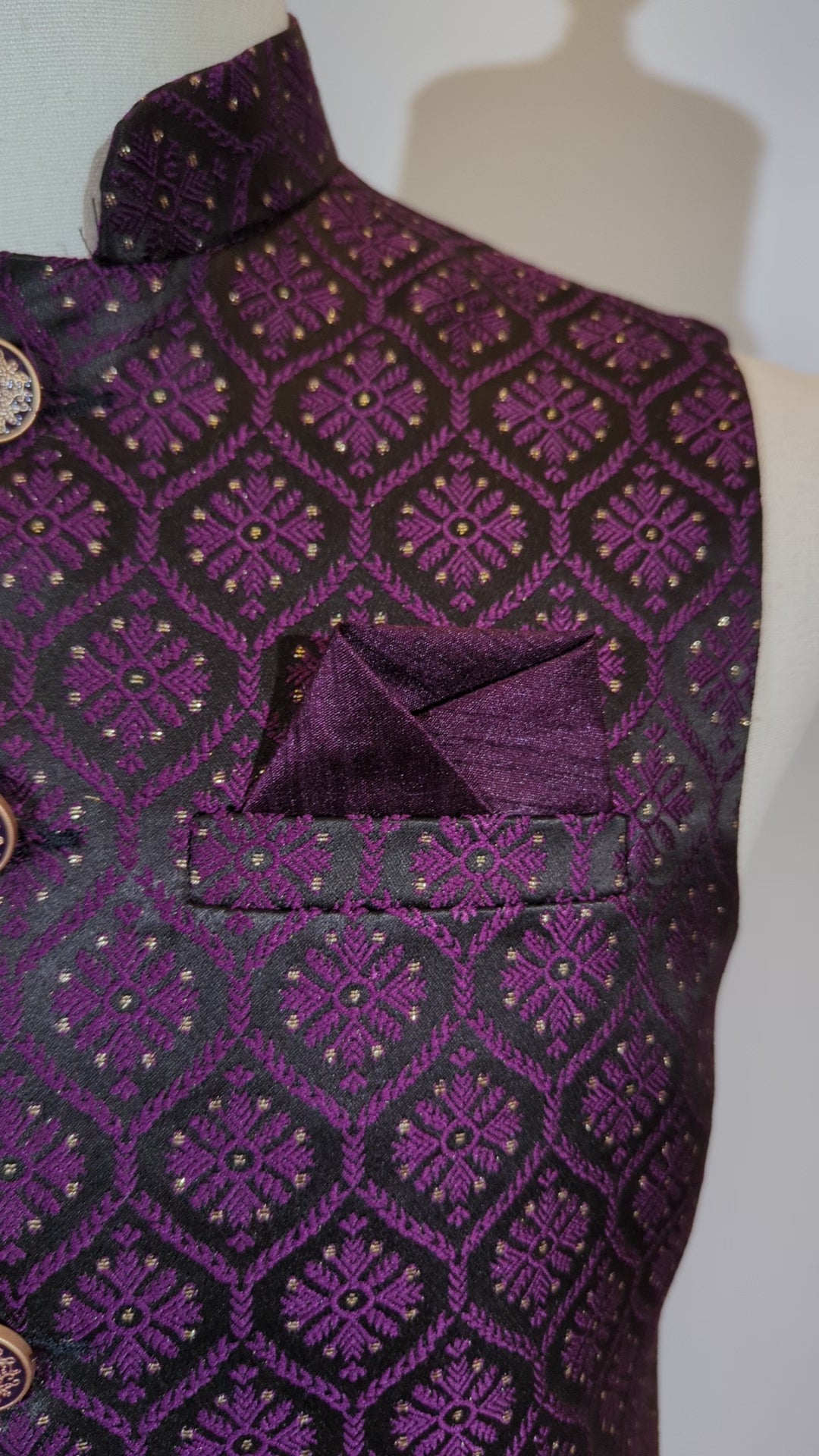 Purple Pattern Fancy Vest