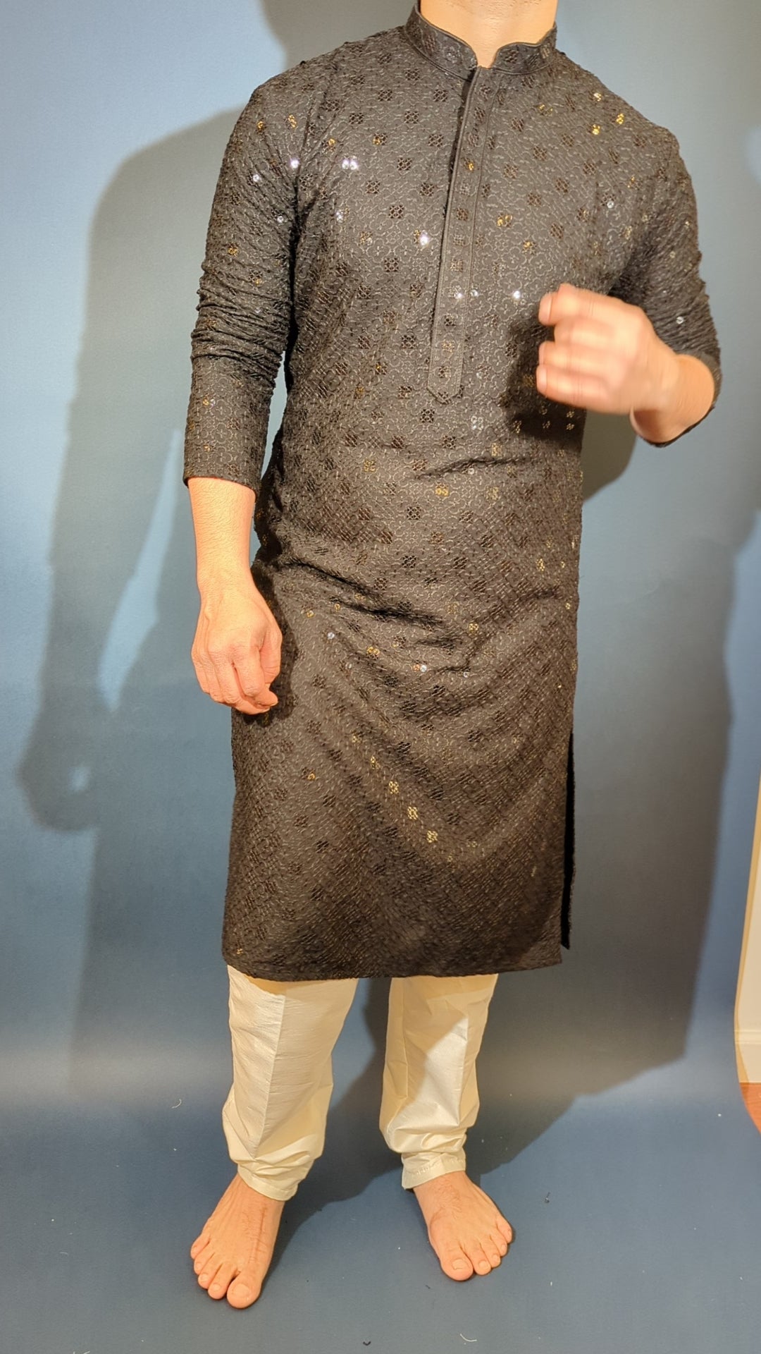 Black Sequin kurta