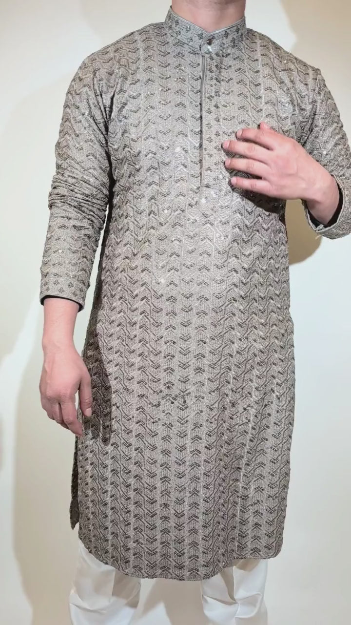 Gray Kurta