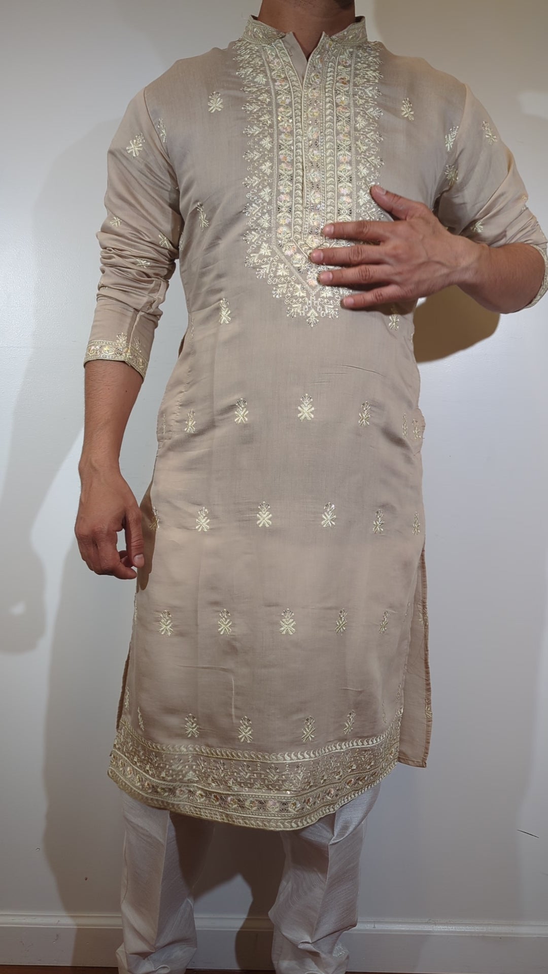 Cream Fancy kurta