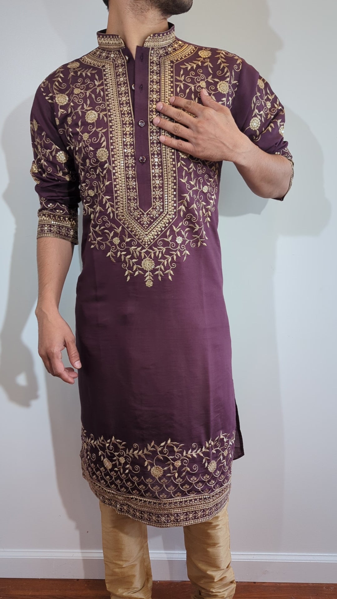 Purple Designer Kurta