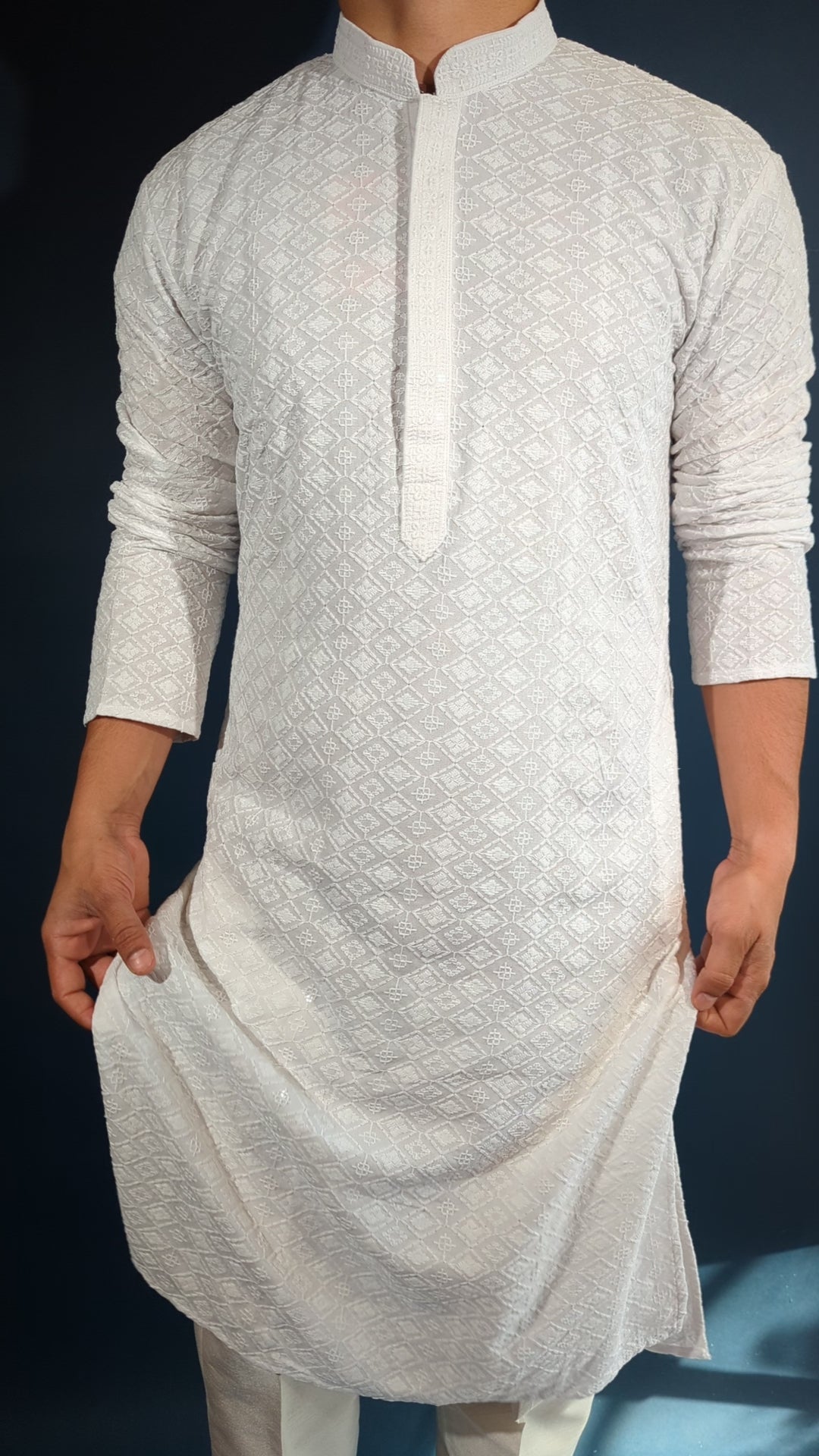 White Chikankari Kurta