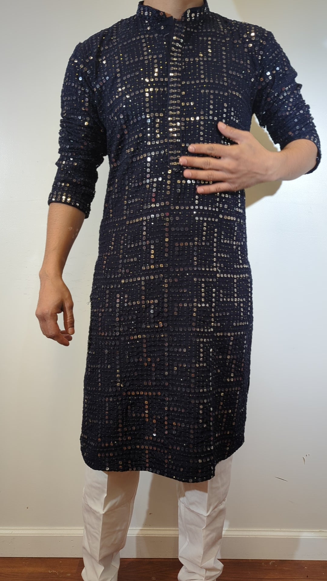 Navy Blue Designer Kurta