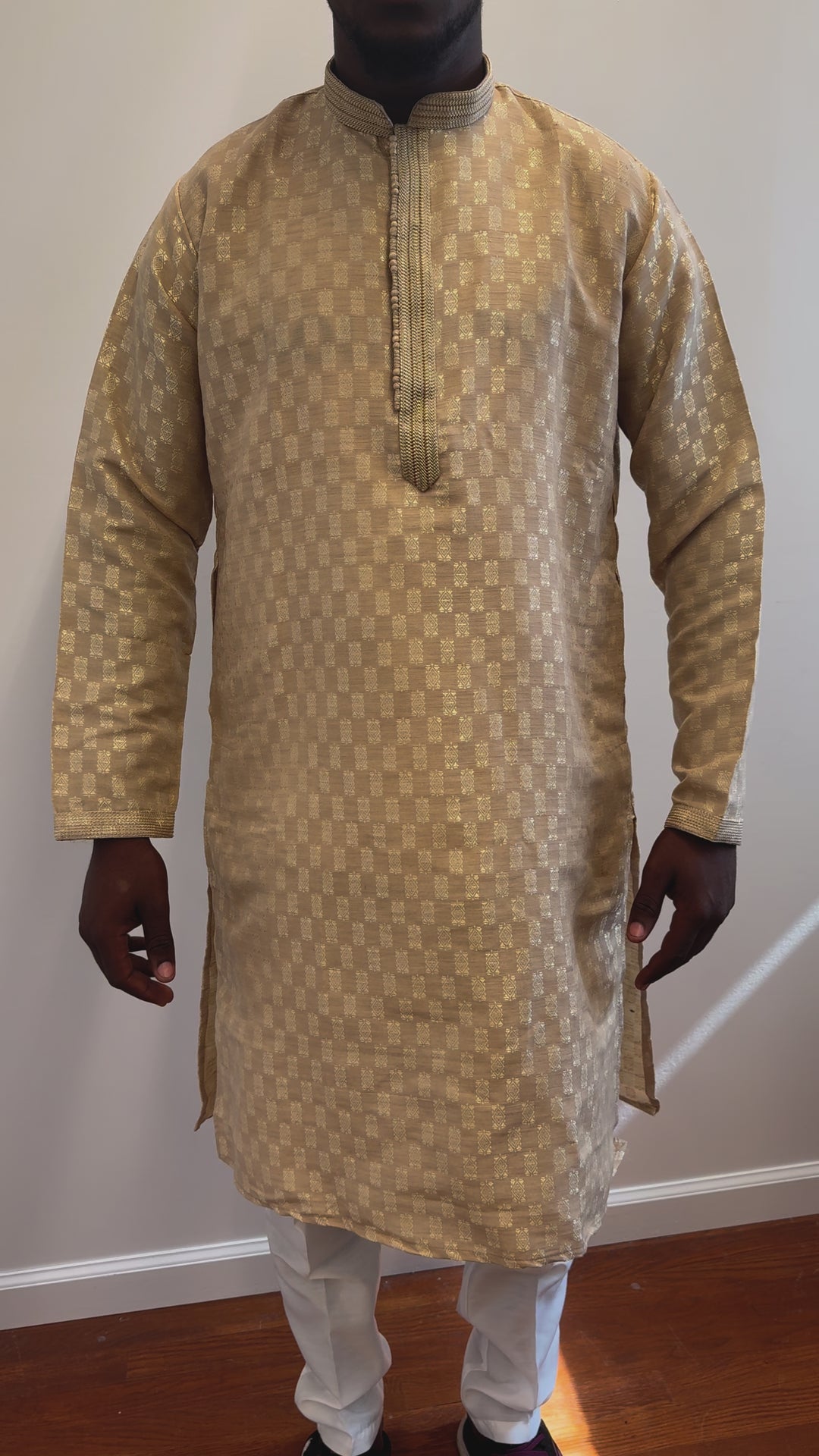 Light Golden Fancy Kurta