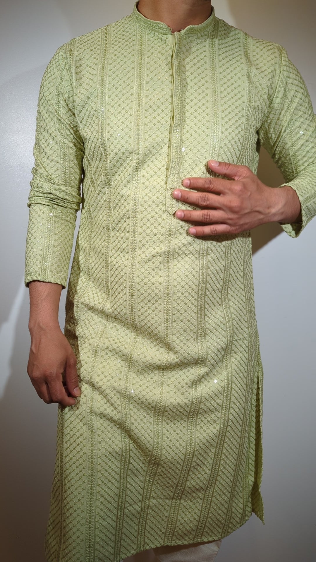 Light Green Chikan Kurta