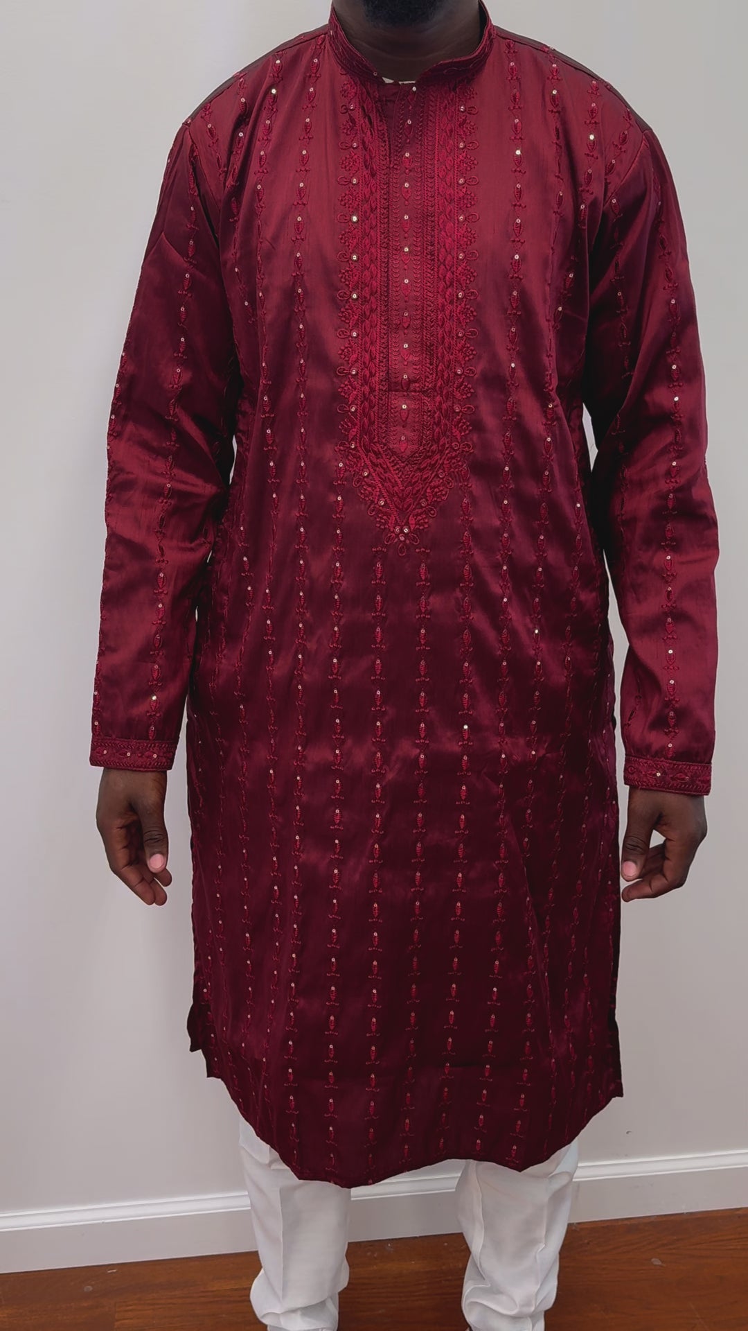 Maroon Fancy Kurta