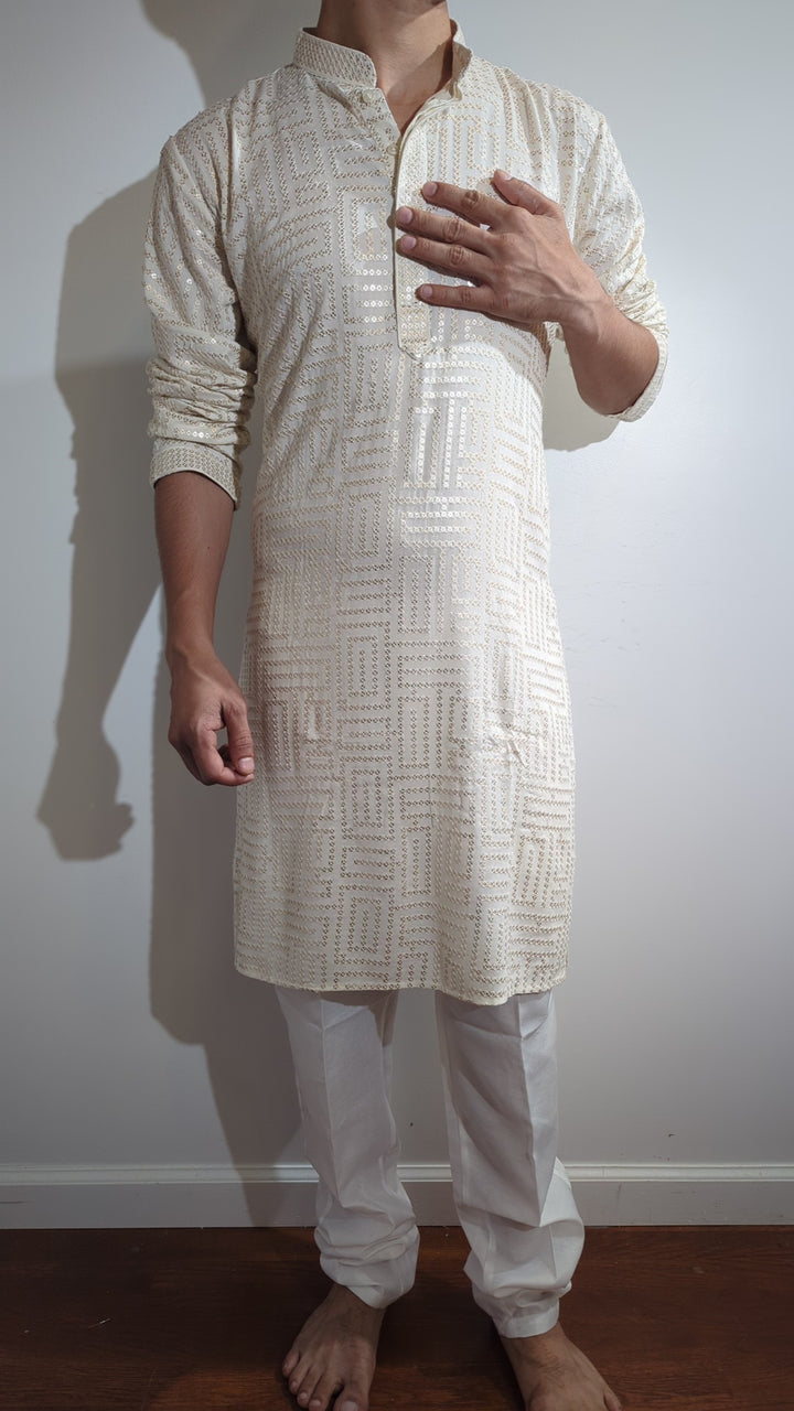 Light Cream Fancy Kurta