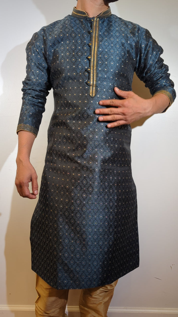 Dark Grey Fancy Kurta