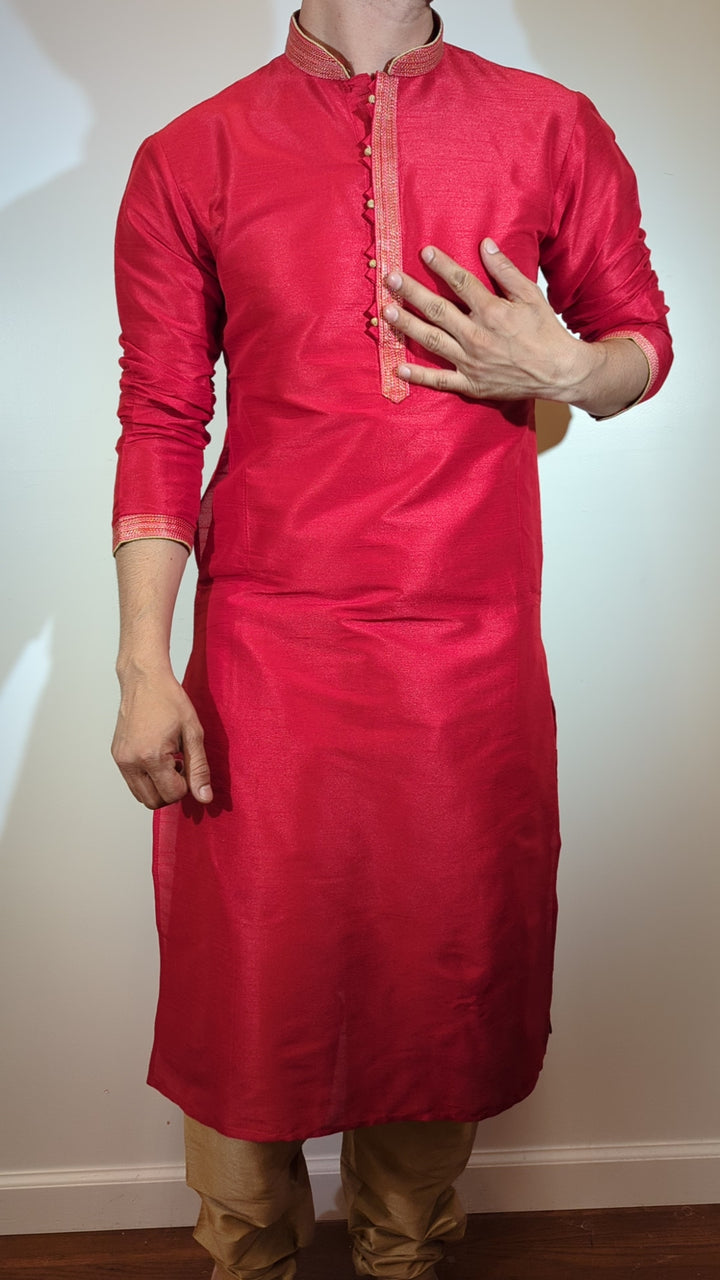 Red Fancy Kurta